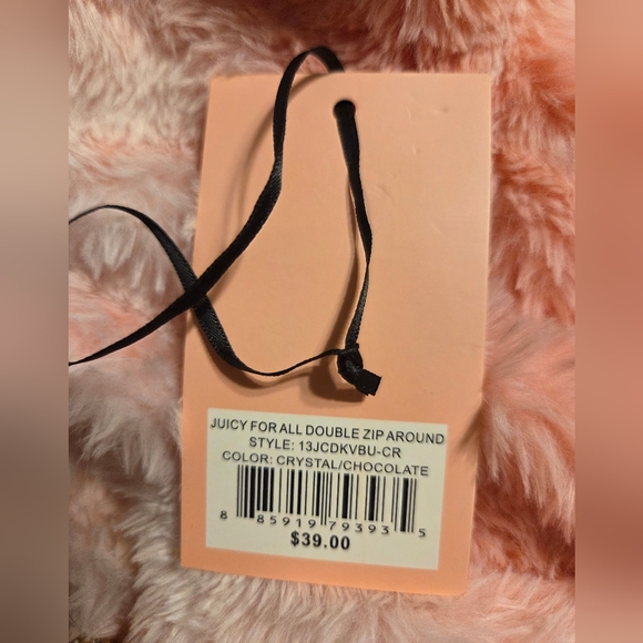 BNWT Juicy Couture White Wallet with Brown Trim and Gold Embroidery - Picture 4 of 6